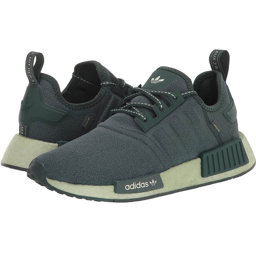 Adidas womens original NMD_R1 sneaker linen green/mineral green/white